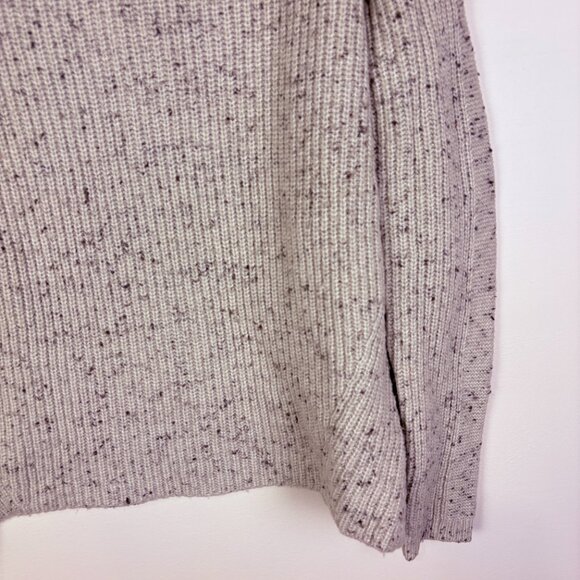 Kuhl Cream Speckled Merino Wool Blend Mock Neck Ribbed Sweater Ski Outdoor - Picture 3 of 12